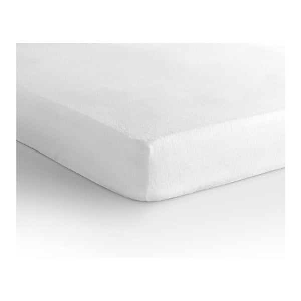 Białe prześcieradło elastyczne Sleeptime Molton, 180x200/220 cm