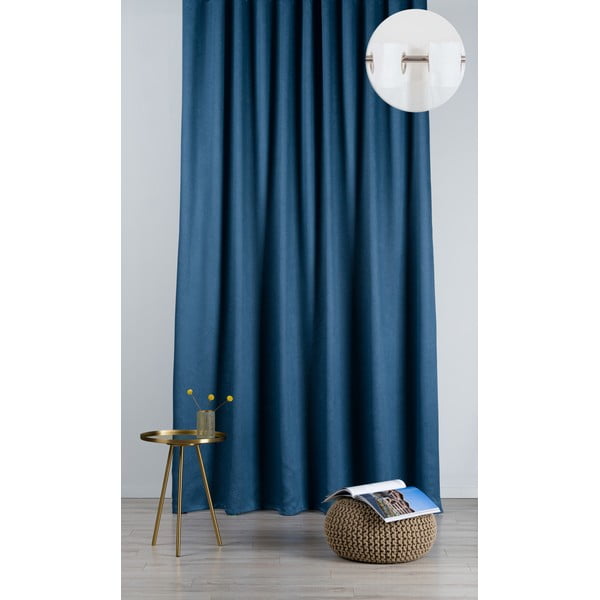 Niebieska zasłona 135x260 cm Cora – Mendola Fabrics