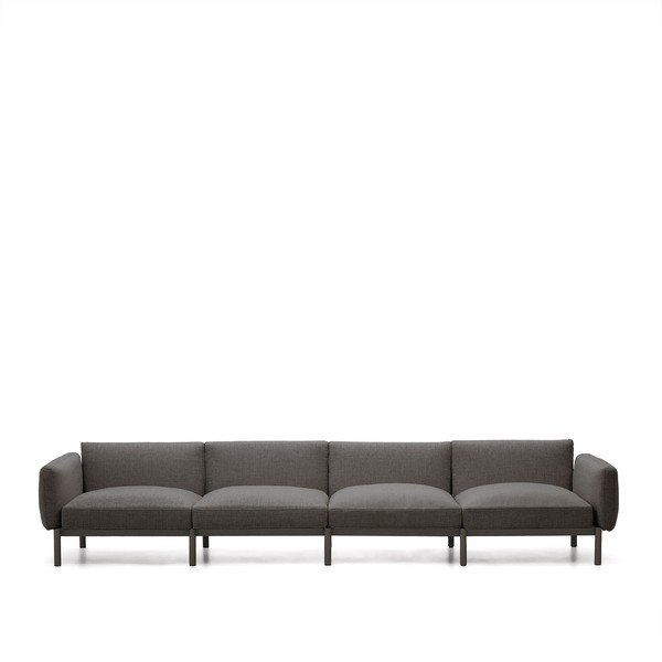 Ciemnoszara modułowa sofa ogrodowa 370 cm Sorells – Kave Home-image-2