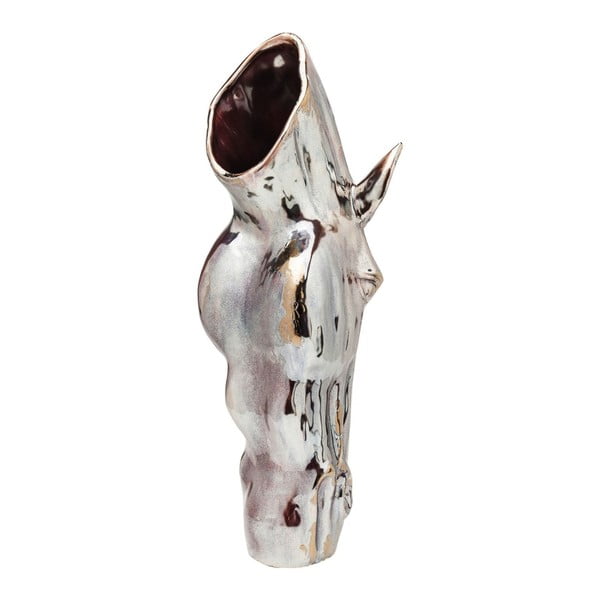 Wazon w srebrnej barwie Kare Design Horse Head, 40 cm