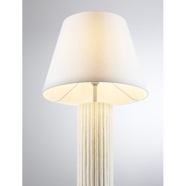 Biała/kremowa kamienna lampa stojąca (wysokość 150 cm) Bacoo – Nova Luce-image-2