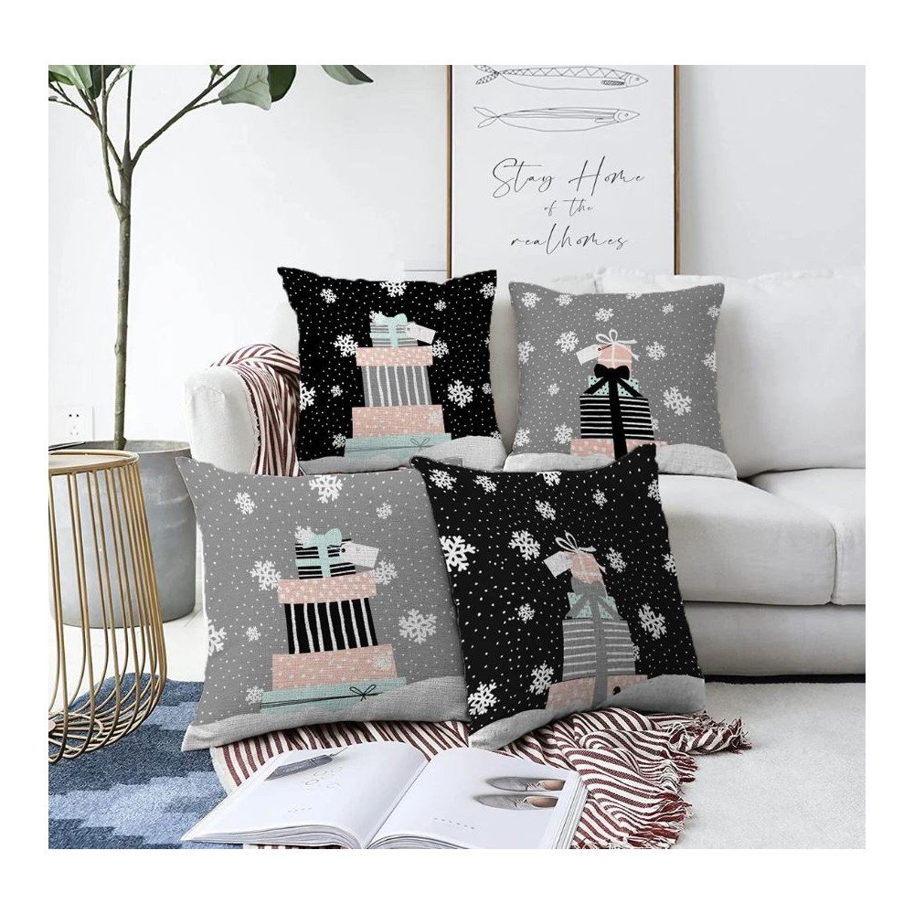Poszewki na poduszki zestaw 4 szt. ze świątecznym motywem 43x43 cm Merry Christmas – Mila Home