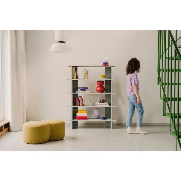 Jasnoszary metalowy regał 120x156x37 cm Hes – noo.ma-image-4