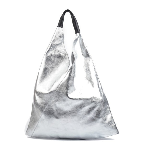 Skórzana torebka w srebrnym kolorze Isabella Rhea Duroto