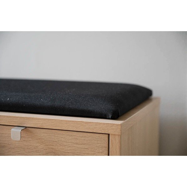 Czarno-naturalna szafka na buty w dekorze dębu z siedziskiem Confetti – Rowico-image-4