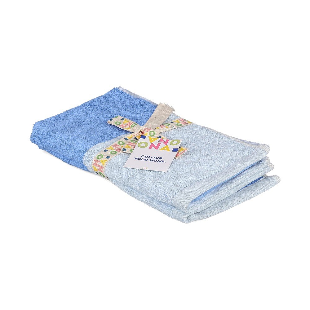 Niebieskie bawełniane ręczniki zestaw 2 szt. frotte 30x50 cm Pixie – ONA (zdjęcie 8)