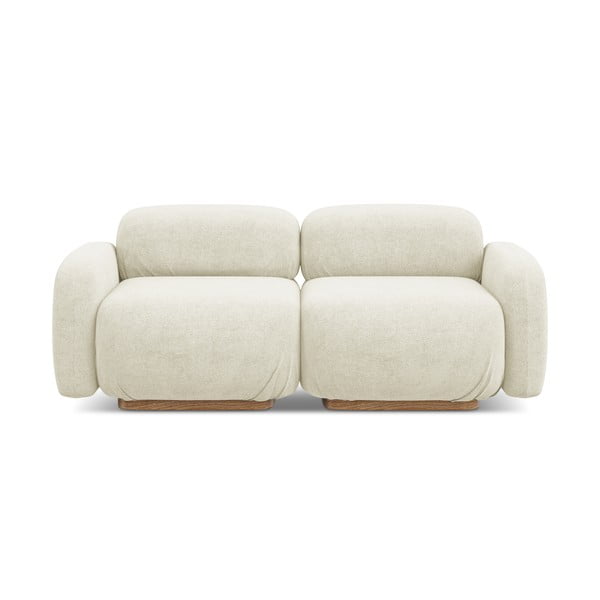 Kremowa sofa modułowa z materiału bouclé 190 cm Ailani – Makamii