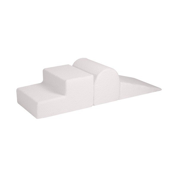 Biały piankowy plac zabaw 3 szt. z materiału bouclé wysokość 30 cm 45x143 cm – Meowbaby