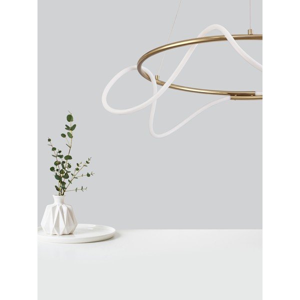 Aluminiowa lampa wisząca LED ze ściemniaczem w kolorze złota z kloszem ze szkła akrylowego ø 70 cm Tiriac – Nova Luce-image-3