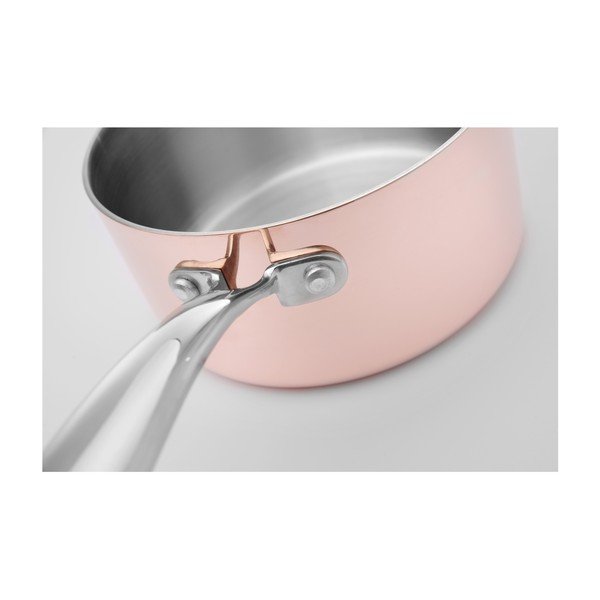 Miedziany rondel z nierdzewnym wykończeniem Hendi, ø 16,5 cm-image-1