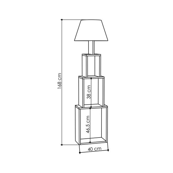 Antracytowa lampa stojąca z żółtym abażurem Homitis Tower-image-2