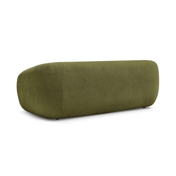 Zielona rozkładana sofa z tkaniny szenilowej 228 cm Neyo – Bobochic Paris-image-4