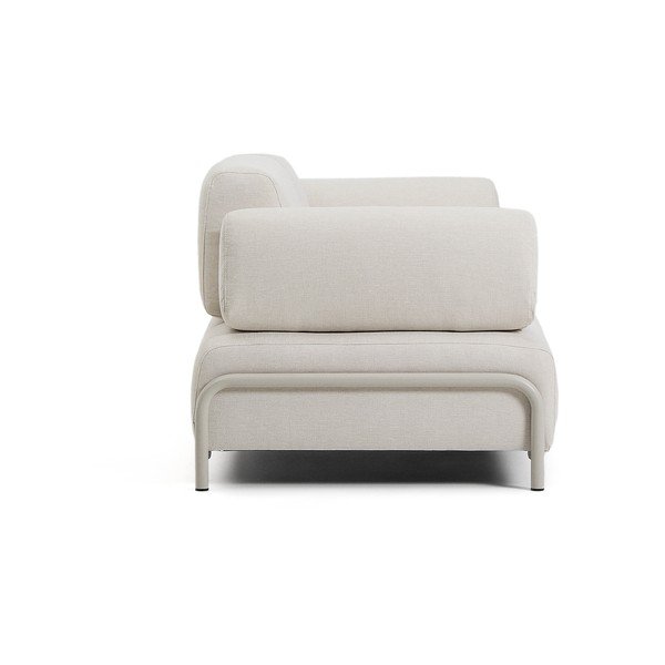 Beżowa sofa modułowa z tkaniny szenilowej 200 cm Compo – Kave Home-image-3