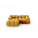 Żółta aksamitna sofa 191 cm Bellis – Micadoni Home