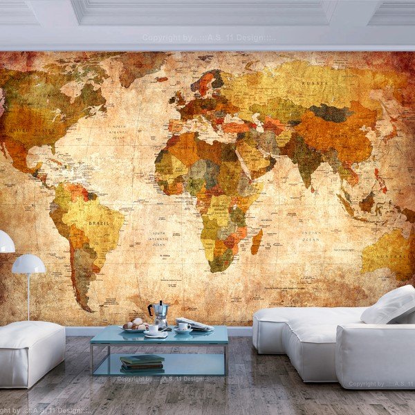 Tapeta wielkoformatowa Artgeist Old World Map, 400x280 cm-image-1