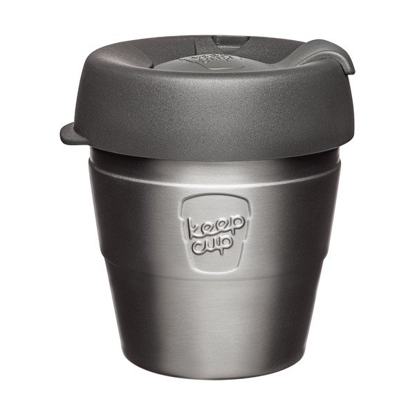 Szary kubek podróżny z wieczkiem KeepCup Nitro Thermal, 177 ml
