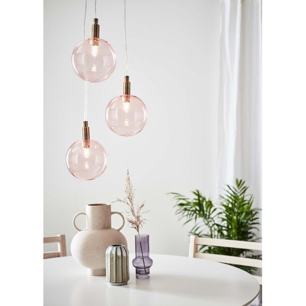 Różowa lampa wisząca Markslöjd Uno Pendant 3L-image-1