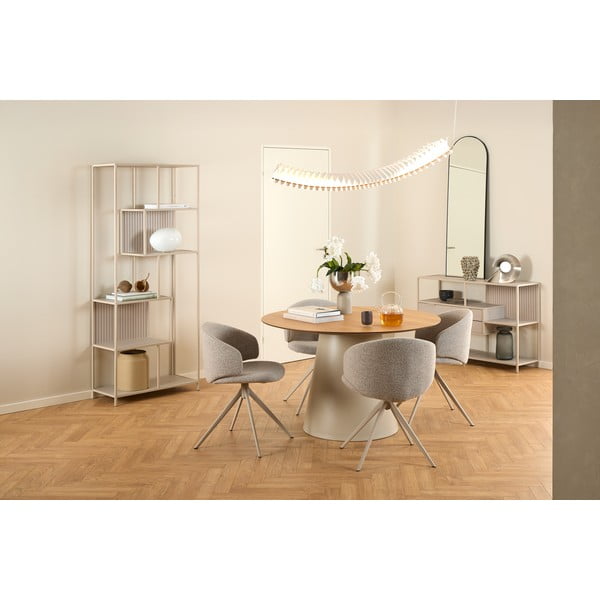 Okrągły stół z blatem w dekorze dębu ø 120 cm Soli – Actona-image-1