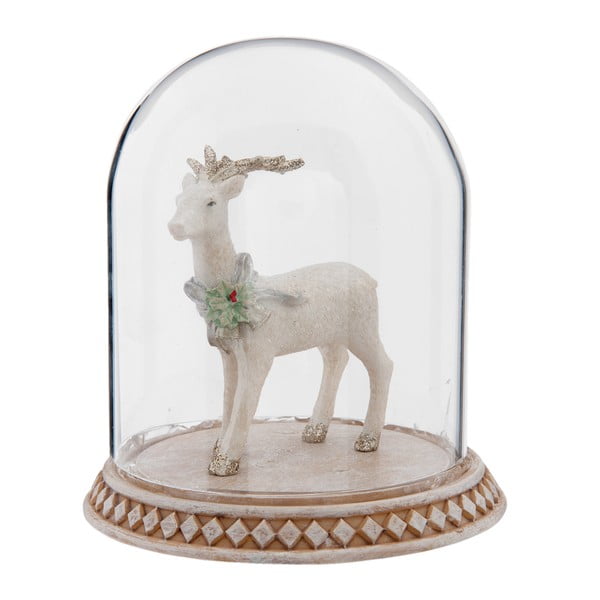 Figurka dekoracyjna Clayre & Eef Deer Christmasy II, 12x13 cm