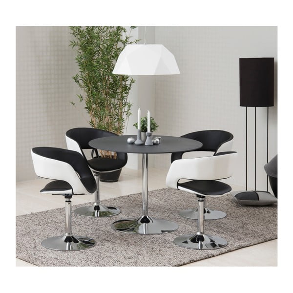 Czarno-białe krzesło Actona Grace-image-4