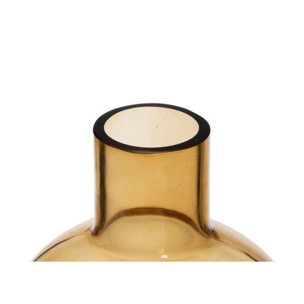 Szklany wazon w kolorze ochry (wysokość 35 cm) Amber – Ixia-image-1