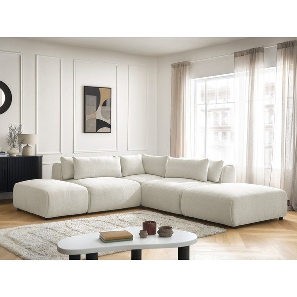 Biały częściowo rozkładany narożnik modułowy Jana – Bobochic Paris-image-3