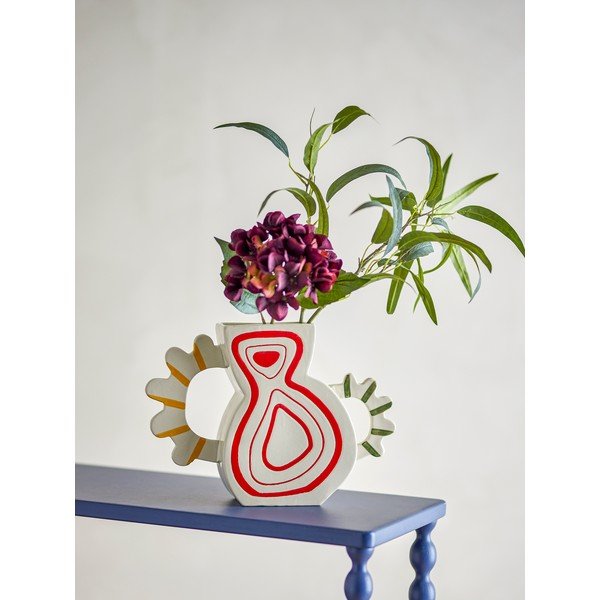 Kamionkowy ręcznie malowany wazon (wysokość 26 cm) Samila – Bloomingville-image-2