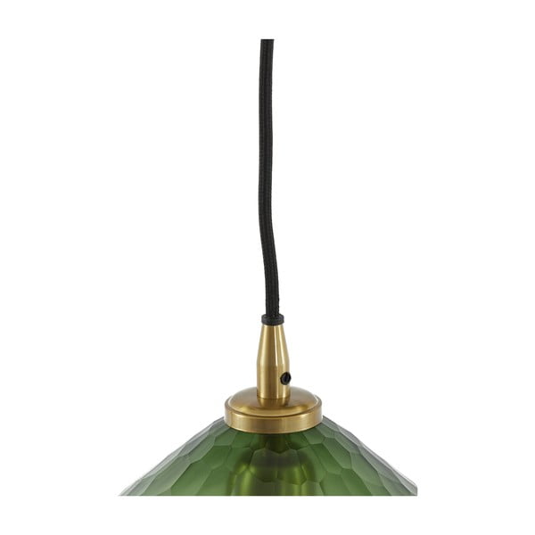 Zielona lampa sufitowa z szklanym kloszem ø 17 cm Danita – Light & Living-image-2
