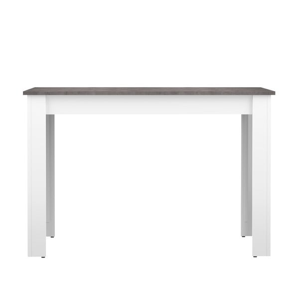 Biały stół z blatem w dekorze betonu 110x70 cm Nice – TemaHome 