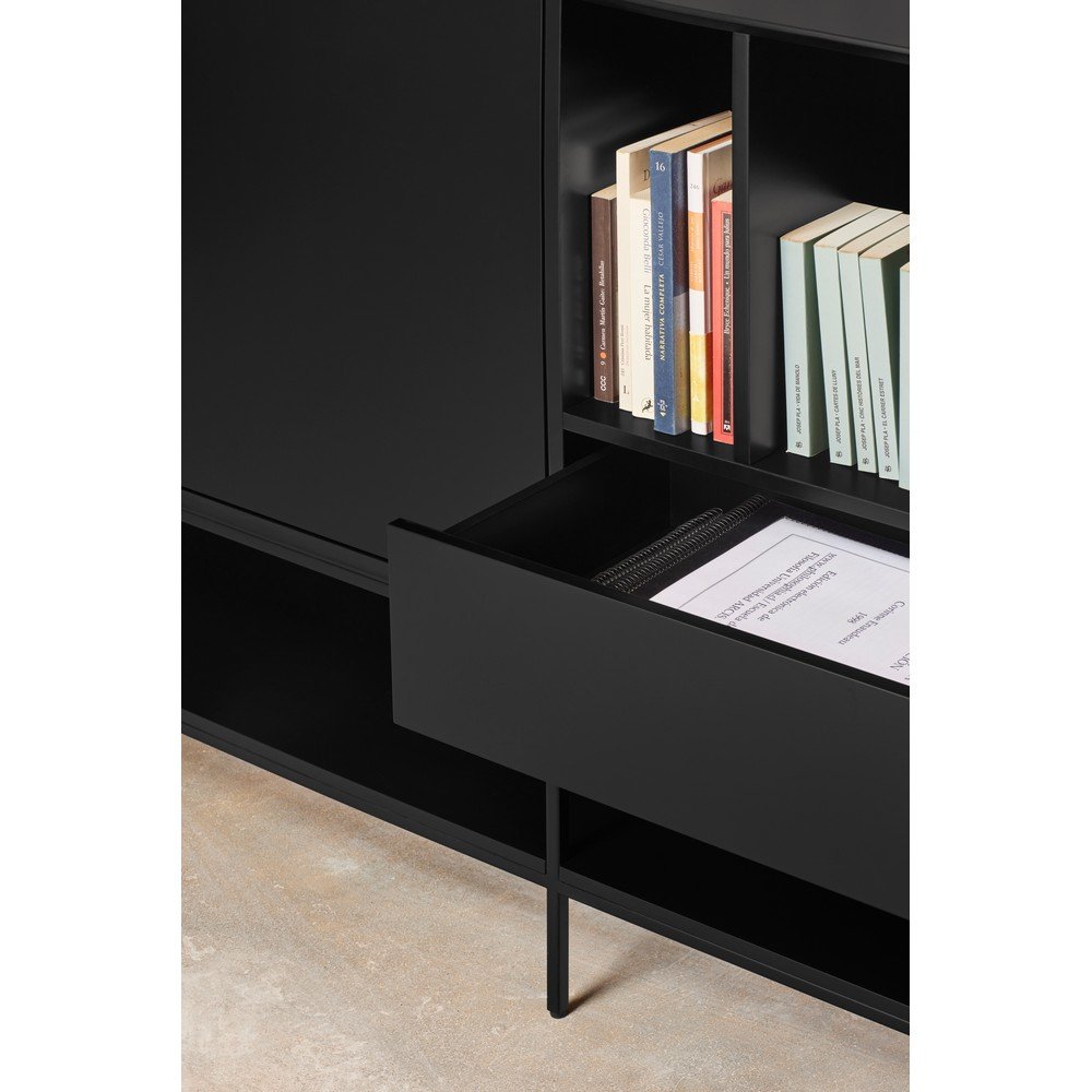 Czarna komoda 220x98x45 cm Platt – Teulat (zdjęcie 10)