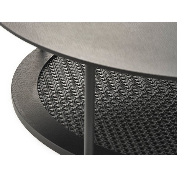 Czarny okrągły stolik ø 80 cm Pensacola – Unique Furniture-image-2