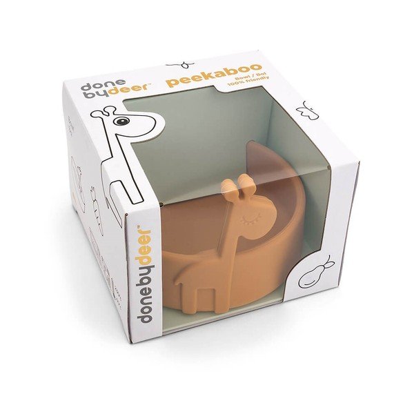 Musztardowa silikonowa miseczka dla dzieci ø 11,5 cm Raffi – Done by Deer-image-1