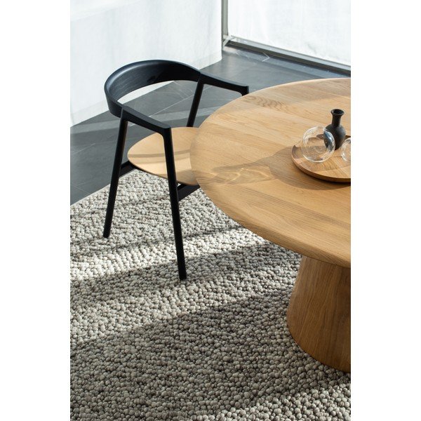 Okrągły stół z litego drewna dębowego ø 126 cm Mushroom – Gazzda-image-1