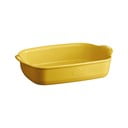 Żółta ceramiczna prostokątna misa do zapiekania Emile Henry, 29x19 cm