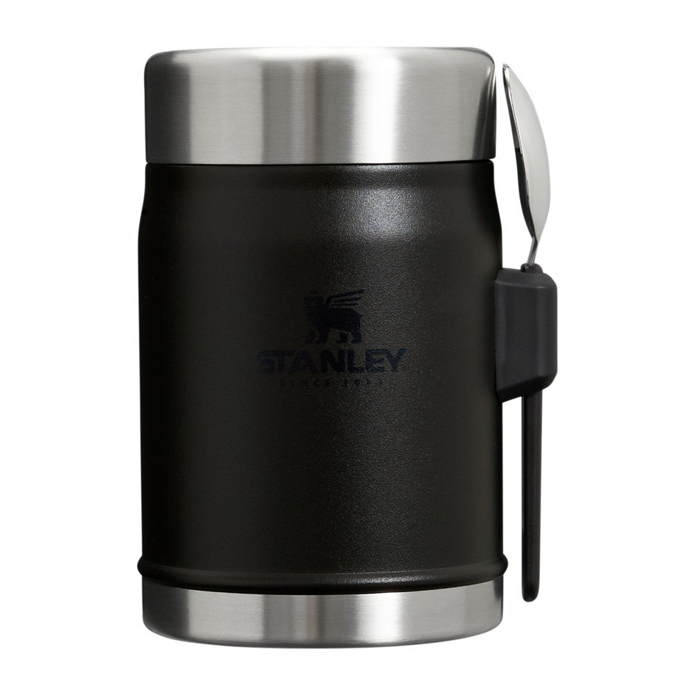 Termos na jedzenie ze stali nierdzewnej w kolorze matowej czerni 400 ml Legendary Food Jar + Spork Black 2.0 – Stanley