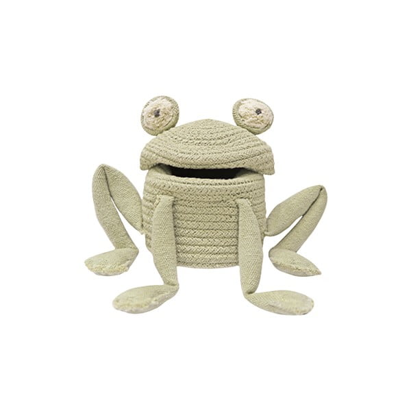 Zielony tekstylny dziecięcy kosz na zabawki ø 15x15 cm Mini Fred the Frog – Lorena Canals