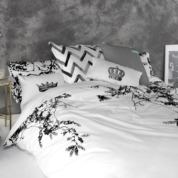 Zestaw 2 bawełnianych poszewek na poduszki Blanc Royal-image-1