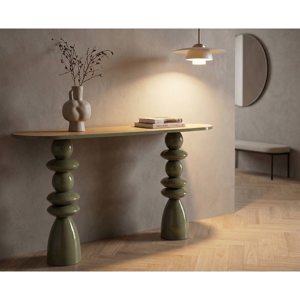 Zielona metalowa konsola 45x150 cm Metal Console – Mauro Ferretti-image-1