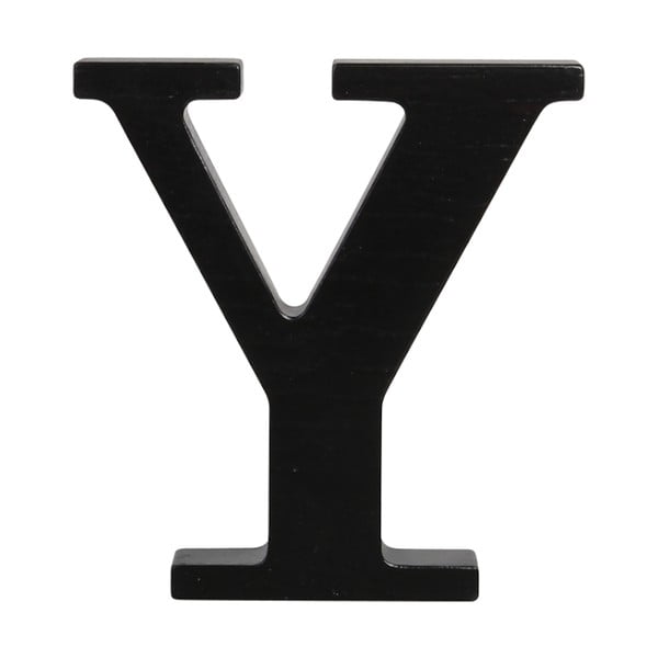 Czarna drewniana litera Typoland Y