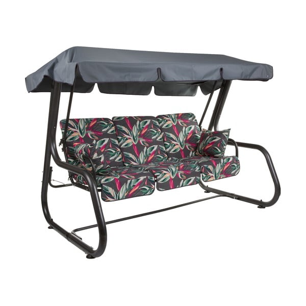 Ciemnoszara metalowa huśtawka ogrodowa Rimini – Dajar-image-2