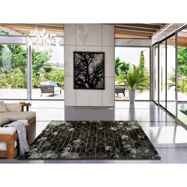Czarny dywan Universal Poet, 140x200 cm-image-1