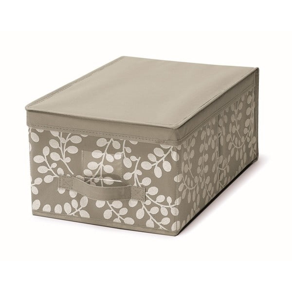 Brązowe pudełko z pokrywką Cosatto Floral, 30x45 cm