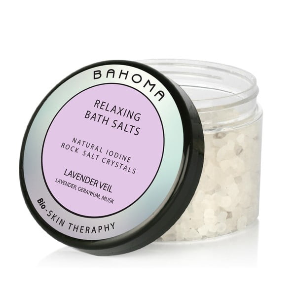 Sól do kąpieli o zapachu lawendy i lilii Bahoma London Lavender Veil, 550 g