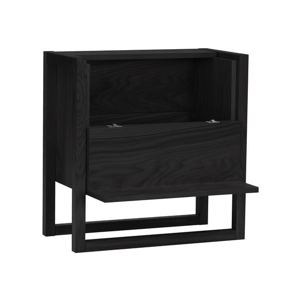 Czarny barek z drewna dębowego 59x60 cm Woodman NewEst-image-2