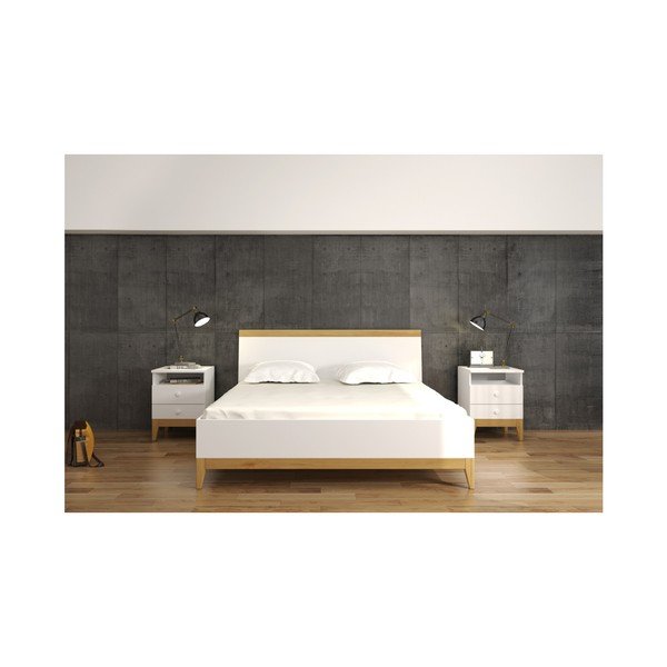 Łóżko 2-osobowe z litego drewna sosnowego SKANDICA Livia BC, 180x200 cm-image-3