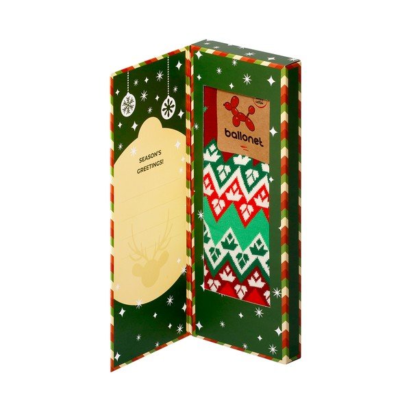 Skarpetki w opakowaniu podarunkowym Ballonet Socks Season's Greetings Socks Card with Flake, rozmiar 36 - 40-image-3