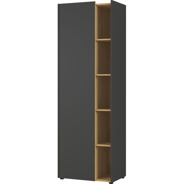 Ciemnoszary regał w dekorze dębu 62x188 cm Austin – Germania-image-2