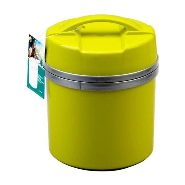 Zielony pojemnik termiczny z łyżeczką Utilinox, 1,4 l