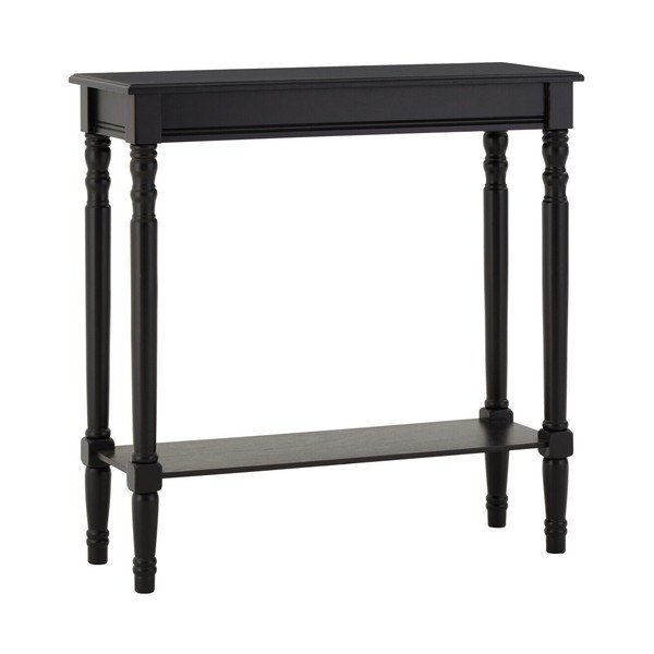 Czarna konsola z litego drewna sosnowego 30x80 cm Heritage – Premier Housewares