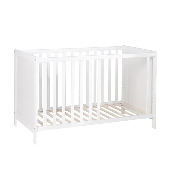 Białe łóżeczko z baldachimem 60x120 cm Stars Gray – Roba-image-4